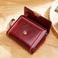 Female PU Leather Money Folder in Wine Red Black Sapphire Blue CHF USD - Wallets That Make Your Cards Look Retro
