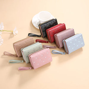 Female PU Leather Short Style Bag with Multiple Folds and Internal Storage - Purse for Cash Quirky Goodies united