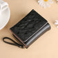 Female PU Leather Short Style Bag with Multiple Folds and Internal Storage - Purse for Cash Quirky Goodies united