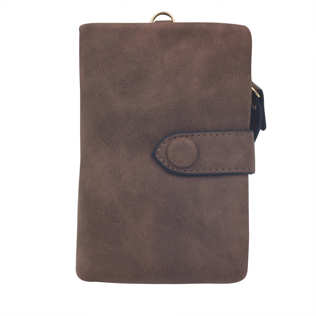 Female PU Leather Wallet with Multiple Folds and Secure Compartments for United States Buyers - Foldable Purse