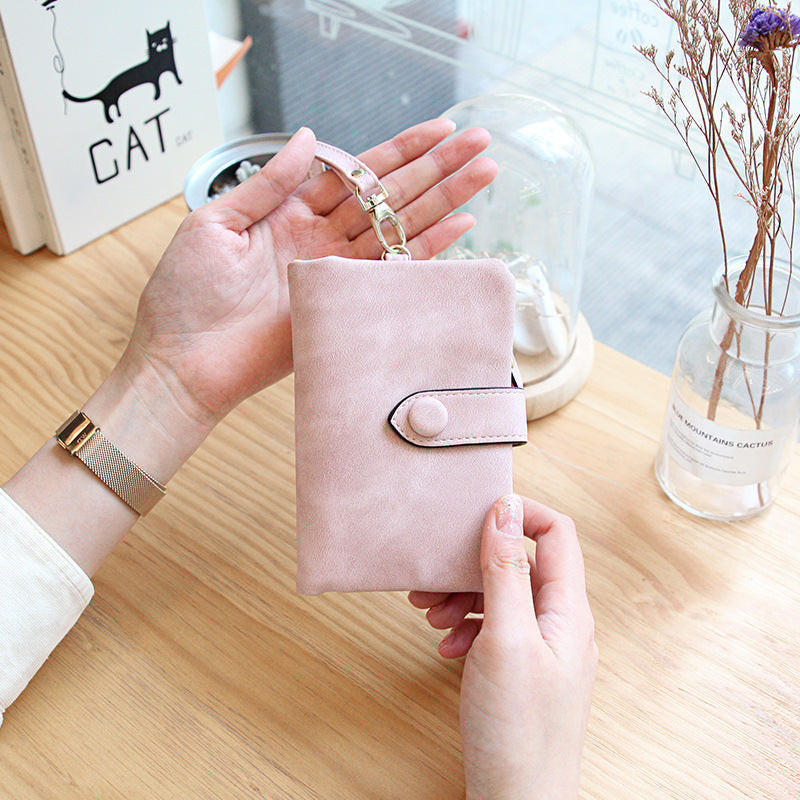 Female PU Leather Wallet with Multiple Folds and Secure Compartments for United States Buyers - Foldable Purse