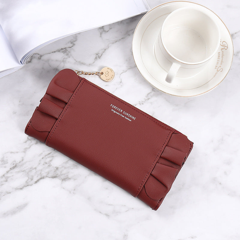 Female PU Leather Wallet with Zipper Buckle for US and CHF Currency - Purse: Style Meets Multi-Function Magic united