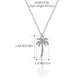 Female Rhinestone Gemstone Coconut Tree Pendant Necklace - Female Rhinestone Coconut Tree Pendant Necklace