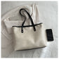 Female Versatile Commuting Shoulder Bag with Sandwicht Pocket and PU Finish - female versatile commuting shoulder tote