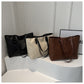 Female Versatile Commuting Shoulder Bag with Sandwicht Pocket and PU Finish - female versatile commuting shoulder tote