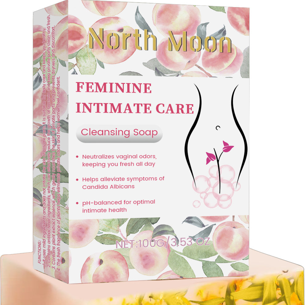 Feminine Intimate Care Cleansing Soap with Peach and Aloe Extracts - feminine intimate care cleansing soap