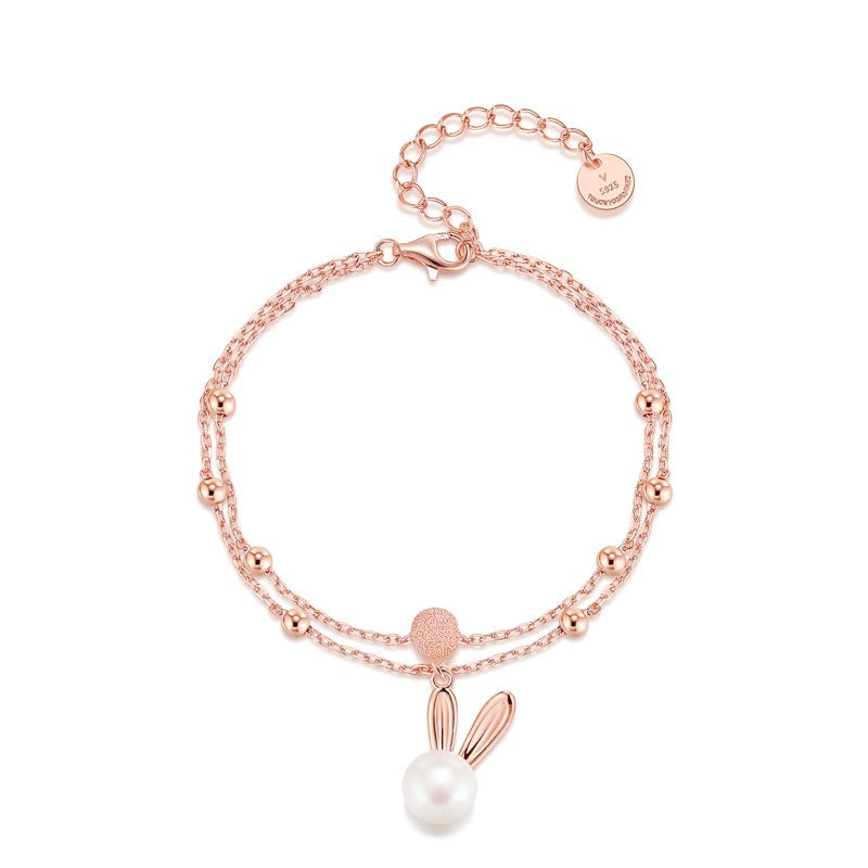 Ferris Wheel Rabbit Pearl Bracelet Women’s All-match - Ferris Wheel Rabbit Pearl Bracelet for Women