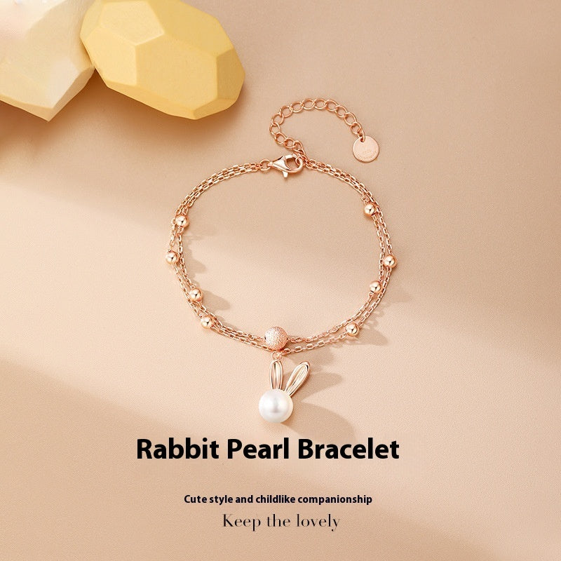 Ferris Wheel Rabbit Pearl Bracelet Women’s All-match - Ferris Wheel Rabbit Pearl Bracelet for Women