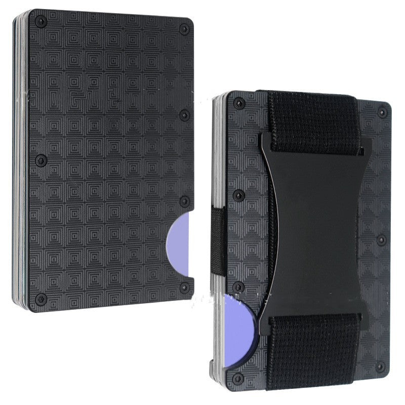 Metal Card Wrapped Carbon Fiber Wallet RFID Anti-theft Brush - Carbon Fiber Wallet for Your Inner Aluminum Alloy Hero