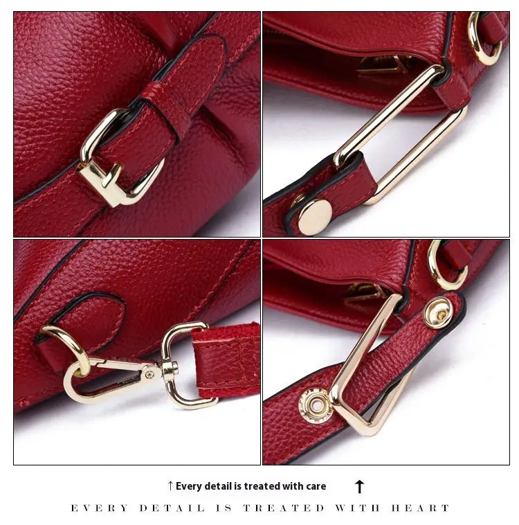 Oryginalna skórzana pionowa walizka średnia miękka torba z krową czarny taro