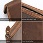 JOYIR Genuine Leather Long Wallets for Men RFID Blocking Cash Credit Card Holder Checkbook Wallet Zipper Coin Pocket