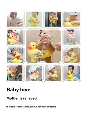 Baby Standing Red Mouth Duck Bath Table Hands-free Shower Non-slip Spine Protection Adjustable - Quack Up Bath Time