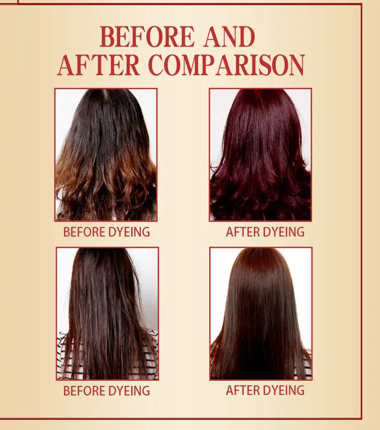Natural Hair Dye in Chestnut Brown and Various Vibrant Colors 500ml