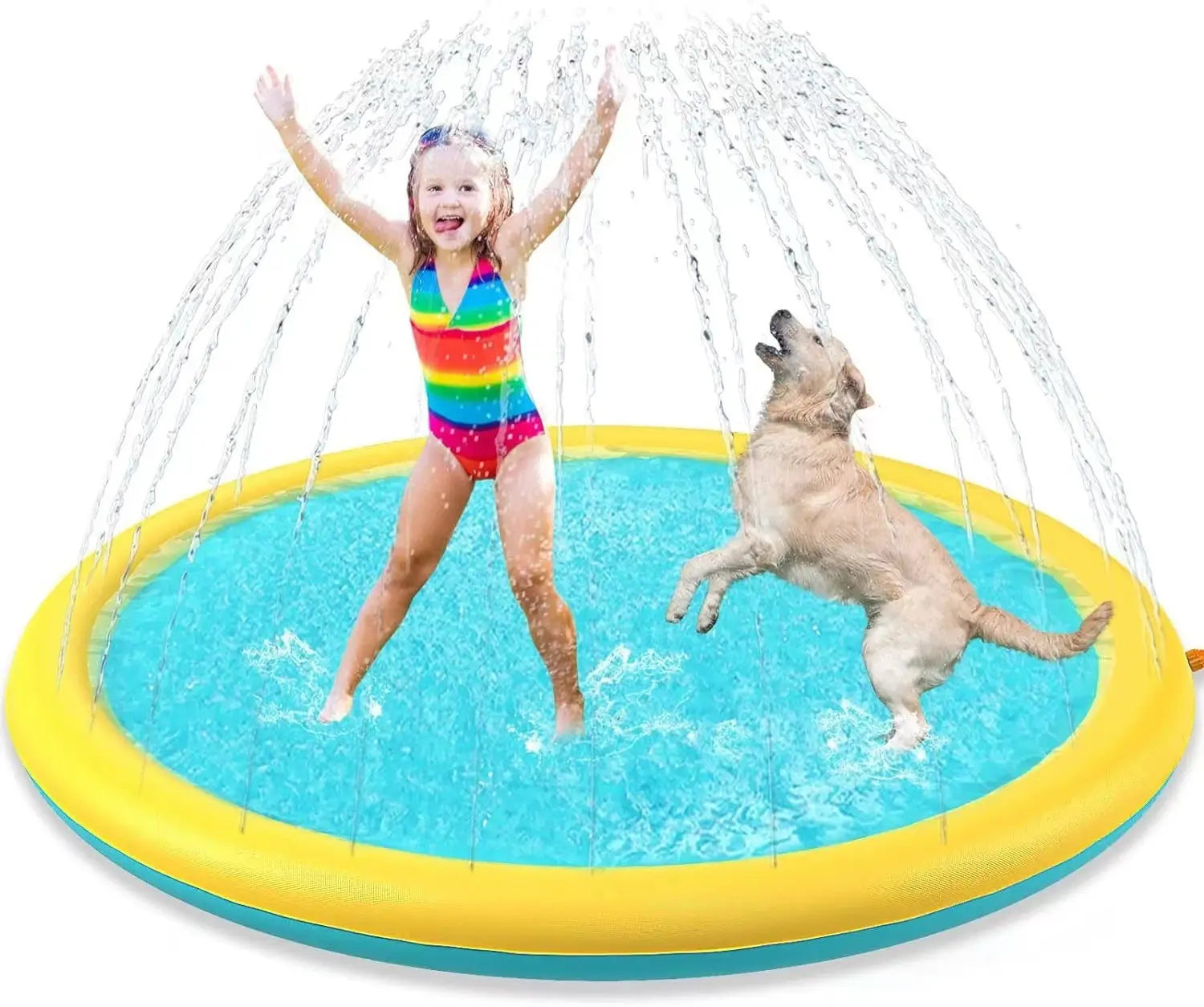 Dog Water Spray Pad Outdoor Splash Toy for Pets Summer Cooling Mat