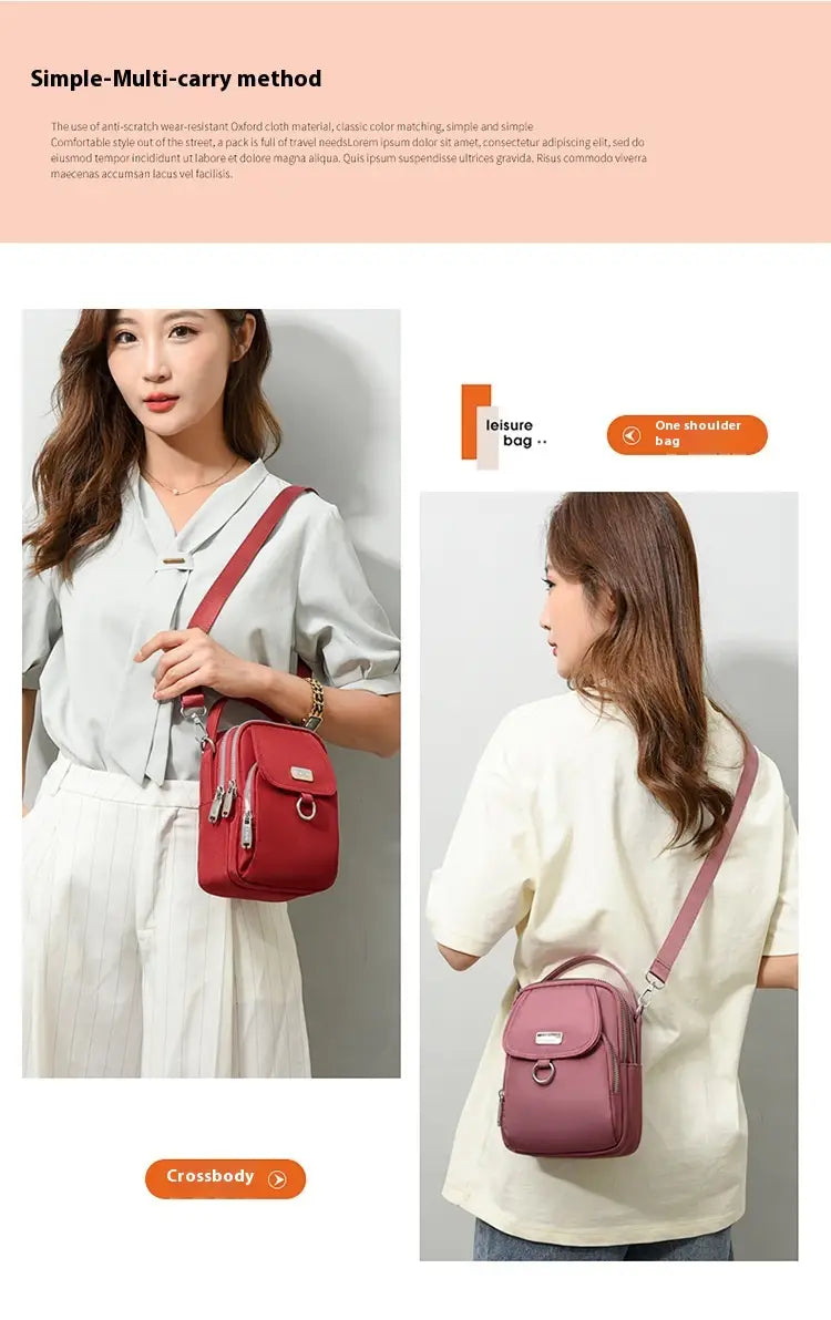 Lightweight Shoulder Messenger Bag with Versatile Pouches and Colorful Design