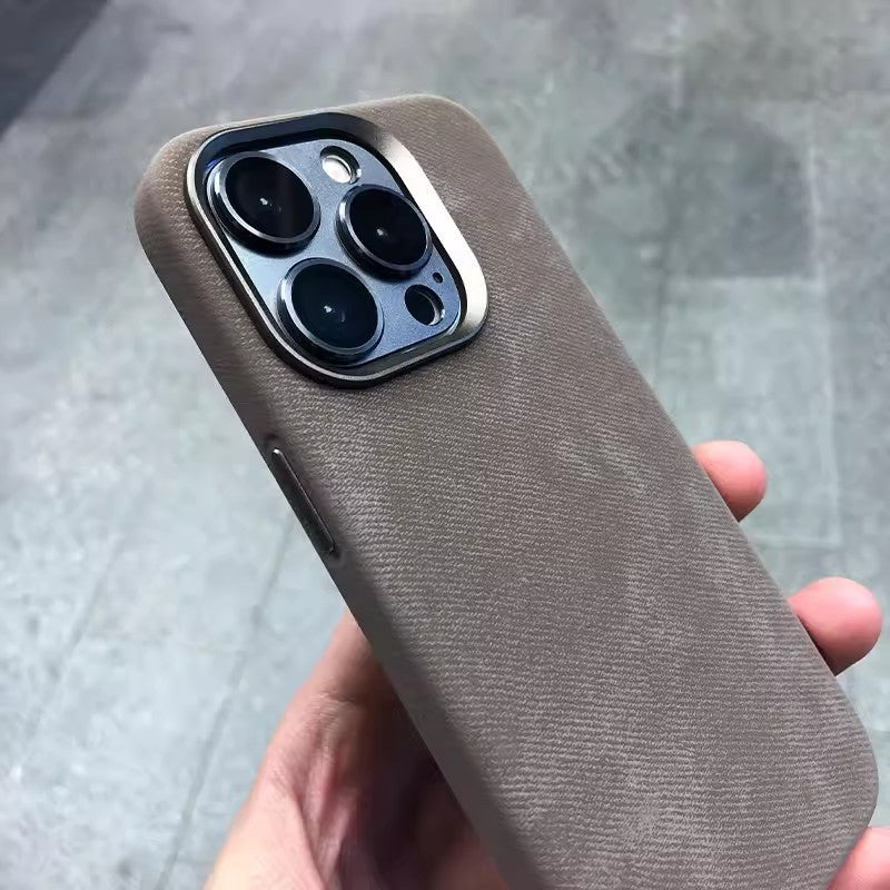 Fiber Pattern Magnetic Suction Phone Case Compatible with iPhone Models - for fiber pattern magnetic suction