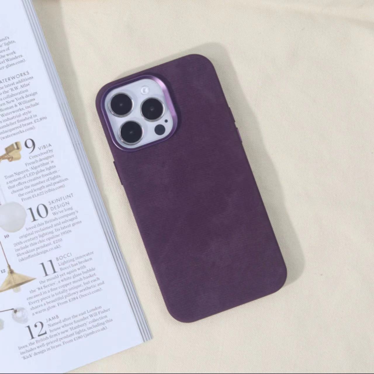 Fiber Pattern Magnetic Suction Phone Case Compatible with iPhone Models - for fiber pattern magnetic suction