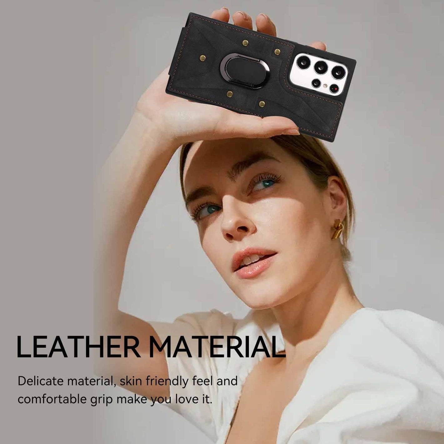 Ring Buckle Multi Card Holder for Samsung with Finger and Anti-Fall Design - Phone Case finger ring buckle multi card