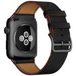 First Layer Cowhide Leather Watch Strap - Wine Red Genuine Leather Apple Watch Strap Upgrade