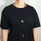 Star Alloy Polo Collar Necklace in Electroplating Bronze and Silver Finish - Five-Pointed PU polo collar necklace alloy