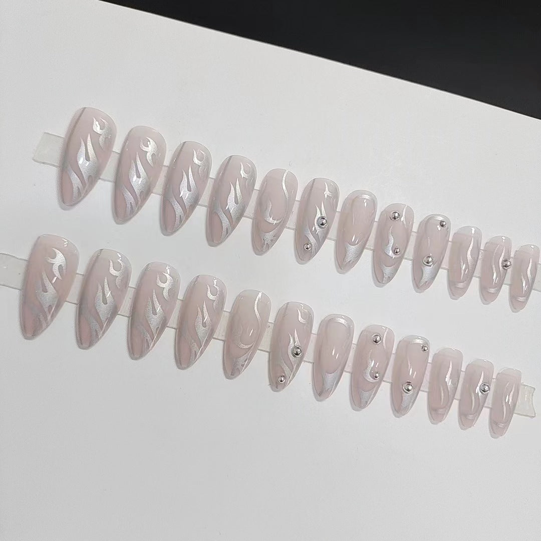 Flame Rivet Pointed Detachable Finished Nail for Cosmetics and Art - Teleplus Finish Nails pointed detachable finished