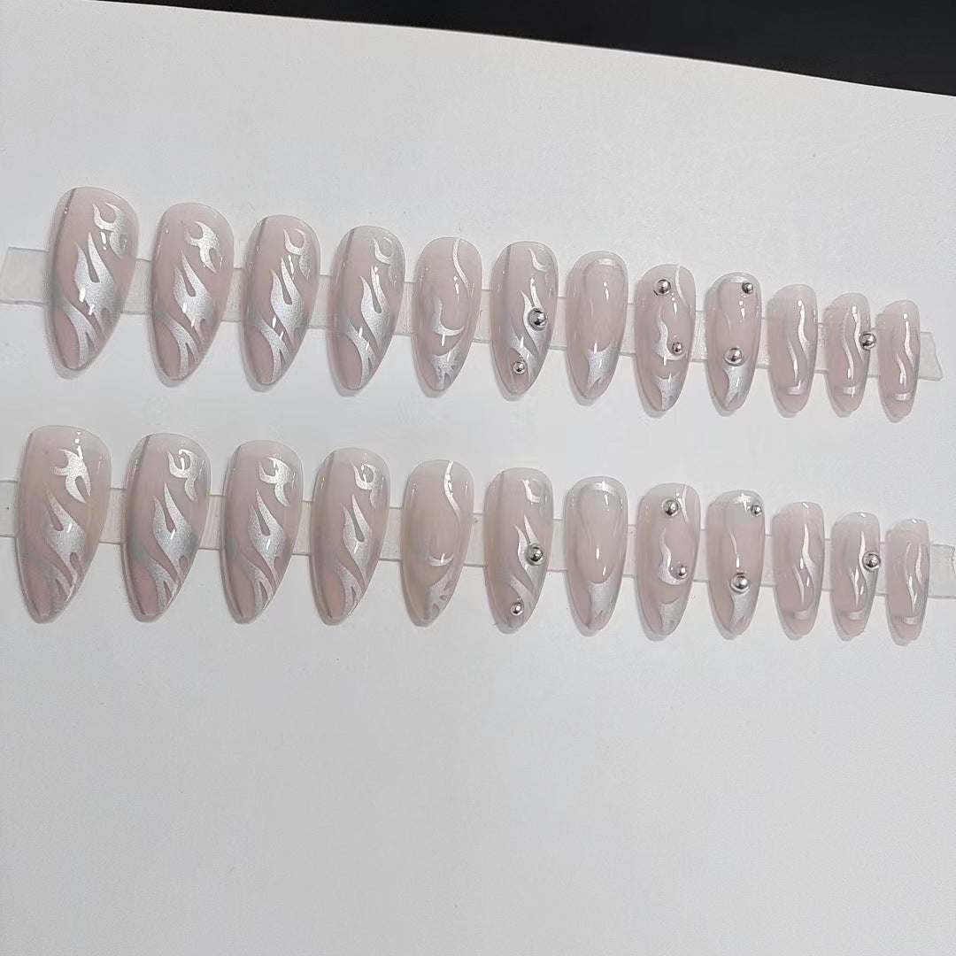 Flame Rivet Pointed Detachable Finished Nail for Cosmetics and Art - Teleplus Finish Nails pointed detachable finished