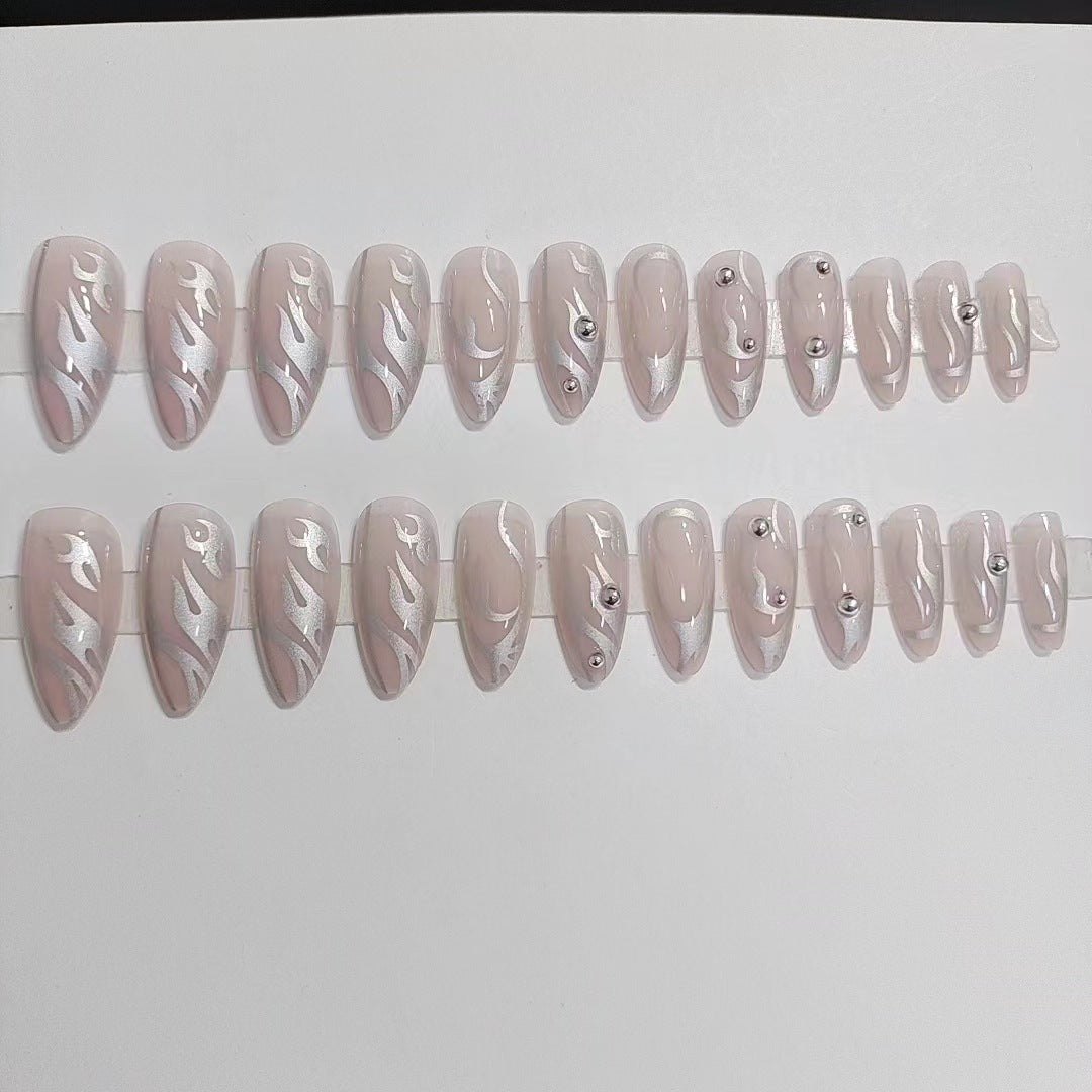 Flame Rivet Pointed Detachable Finished Nail for Cosmetics and Art - Teleplus Finish Nails pointed detachable finished