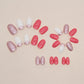 Flash Rose Pink Nail Tips with Oval Round Head for American Ins Style - Teleplus american ins style oval round head