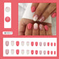 Flash Rose Pink Nail Tips with Oval Round Head for American Ins Style - Teleplus american ins style oval round head