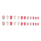Flash Rose Pink Nail Tips with Oval Round Head for American Ins Style - Teleplus american ins style oval round head