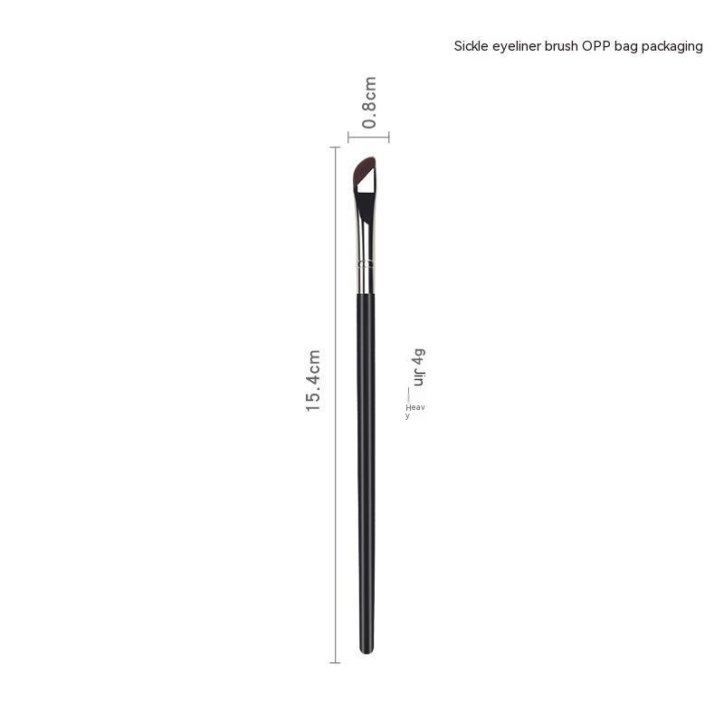 Flat Head Diagonal Eye Beauty Brush with Nylon Bristles and Long Handle - Teleplus flat head diagonal eye beauty brush