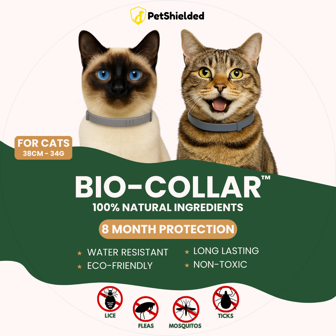 Flea Collar with TPR Silica Gel Material and Effective Powder Size for Pets - Teleplus flea collar material tpr silica