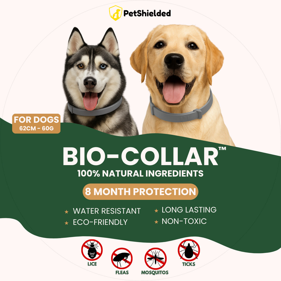 Flea Collar with TPR Silica Gel Material and Effective Powder Size for Pets - Teleplus flea collar material tpr silica