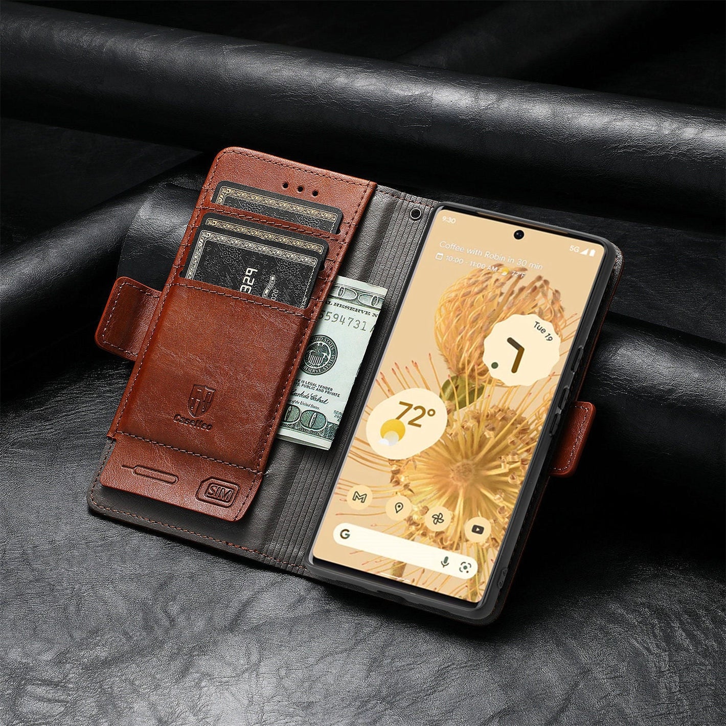 Flip Business Leather Phone Case for Google and Non-Google Models - in Various Colors flip business leather phone case