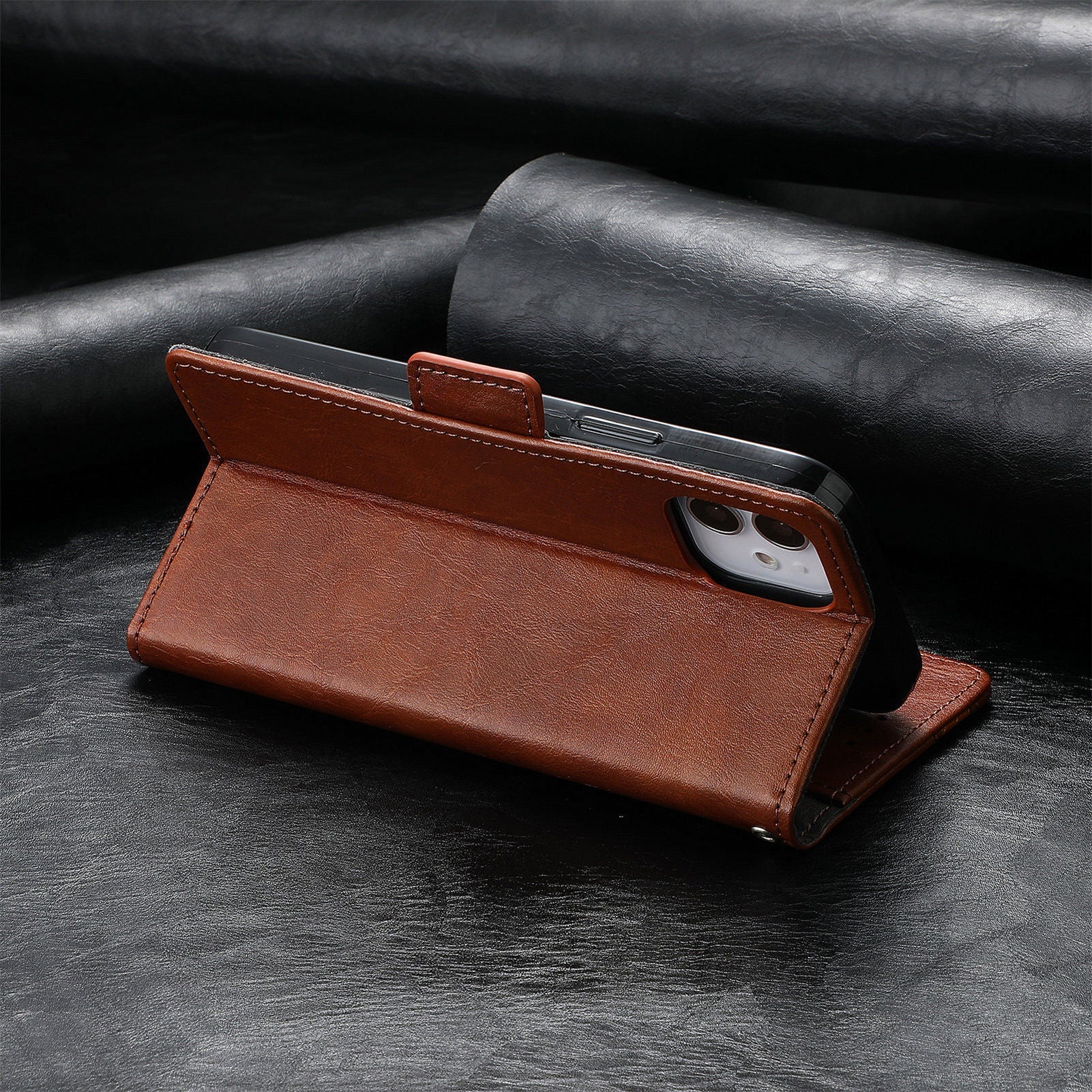 Flip Business Leather Phone Case Simple - Flip Business Leather Phone Case in Various Colors