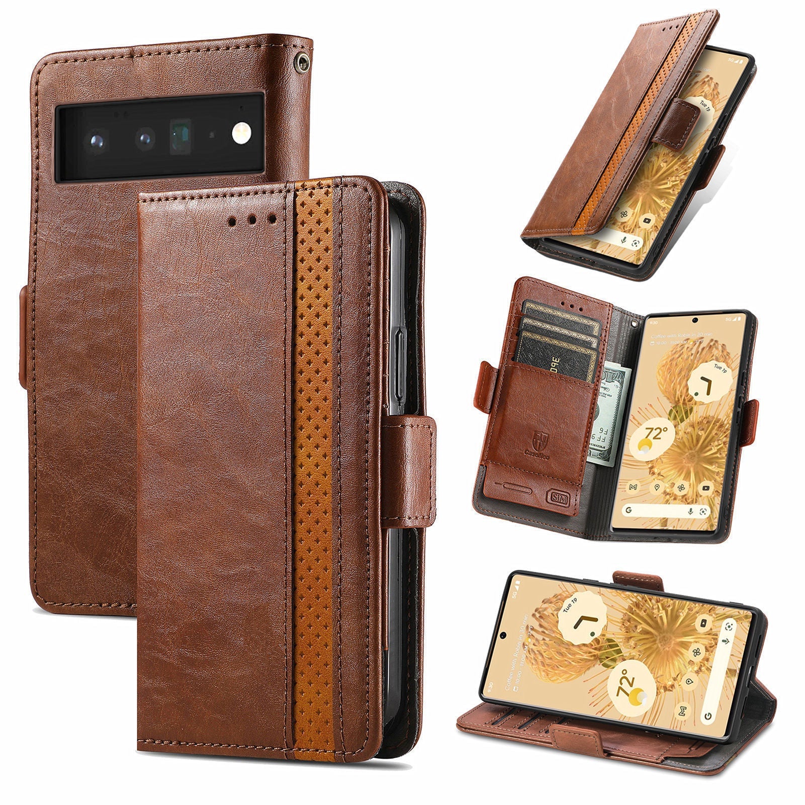 Flip Business Leather Phone Case Simple - Flip Business Leather Phone Case in Various Colors