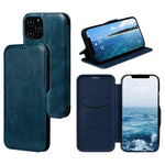 Leather Case for iPhone 13 and 12 in Solid Colors Flip Phone Cover - Pro flip phone leather case
