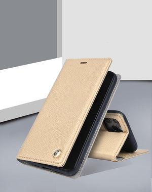 Flip Phone Protection Leather Case for Samsung Apple Oppo Vivo Huawei Xiaomi - S20 flip phone protection leather case