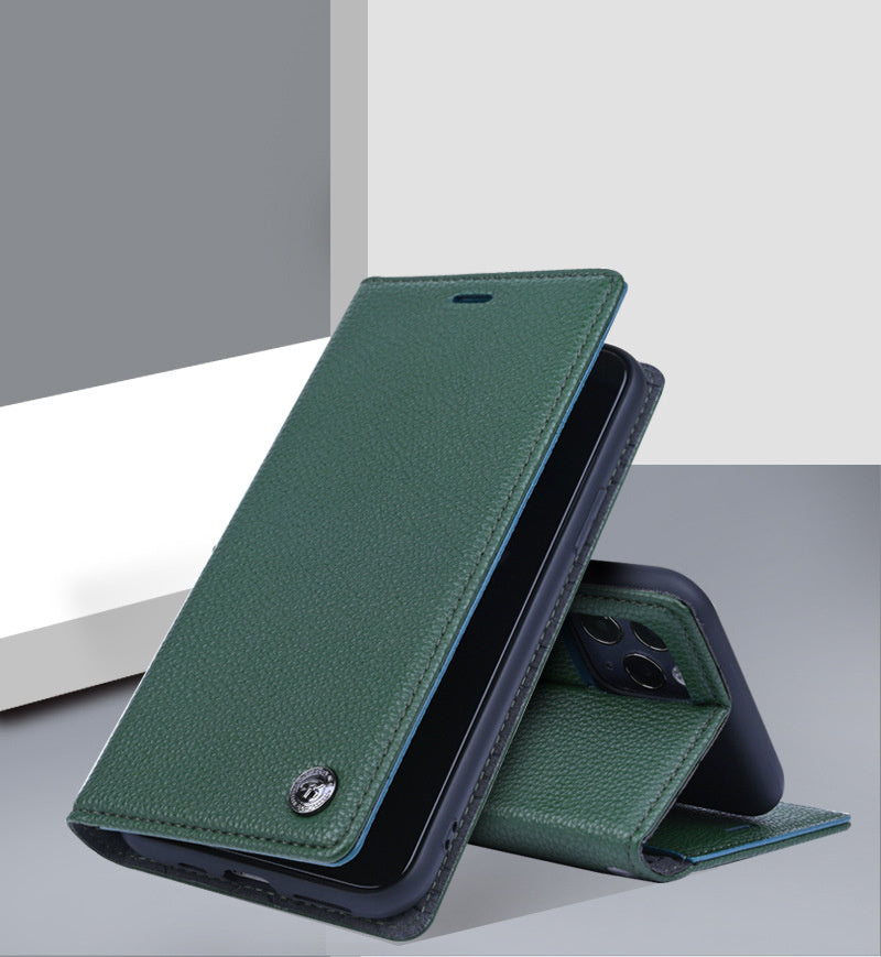 Flip Phone Protection Leather Case for Samsung Apple Oppo Vivo Huawei Xiaomi - S20 flip phone protection leather case