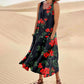 Floral Pattern Long Skirt with Shoulder Strap and 3D Design - Teleplus