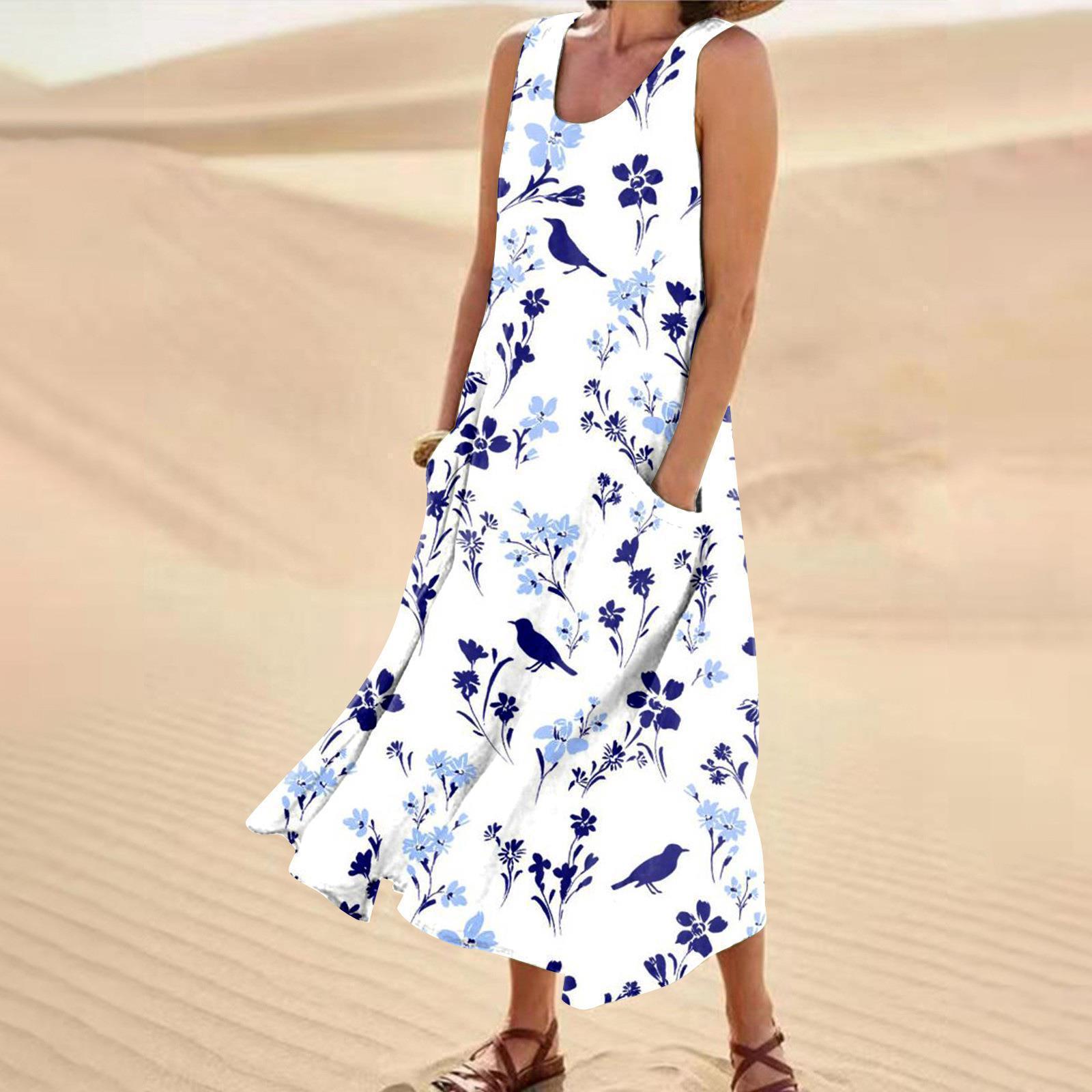 Floral Pattern Long Skirt with Shoulder Strap and 3D Design - Teleplus