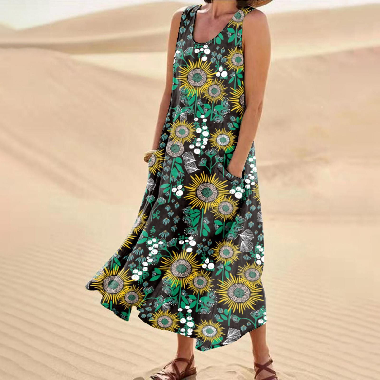 Floral Pattern Long Skirt with Shoulder Strap and 3D Design - Teleplus