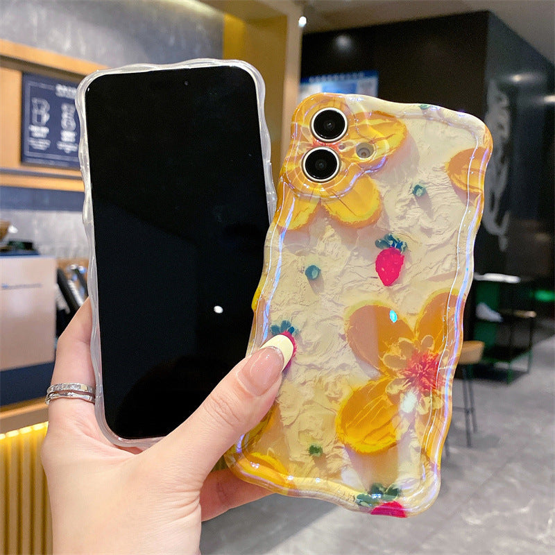 Floral Silicone Case for Pro Max iPhone13 iPhone 11 12 14 Fall Protection - pro max iphone13 iphone14 oil painting