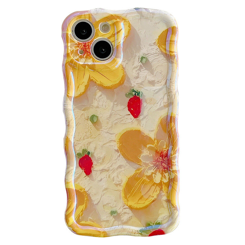 Floral Silicone Case for Pro Max iPhone13 iPhone 11 12 14 Fall Protection - pro max iphone13 iphone14 oil painting