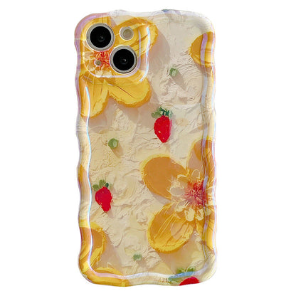 Floral Silicone Case for Pro Max iPhone13 iPhone 11 12 14 Fall Protection - pro max iphone13 iphone14 oil painting
