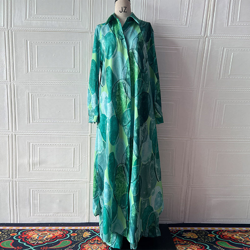 Flowers and Plants Fabric Polyester Pants with Long Sleeves in Multiple Sizes - Teleplus Flower Plant Pattern for Women