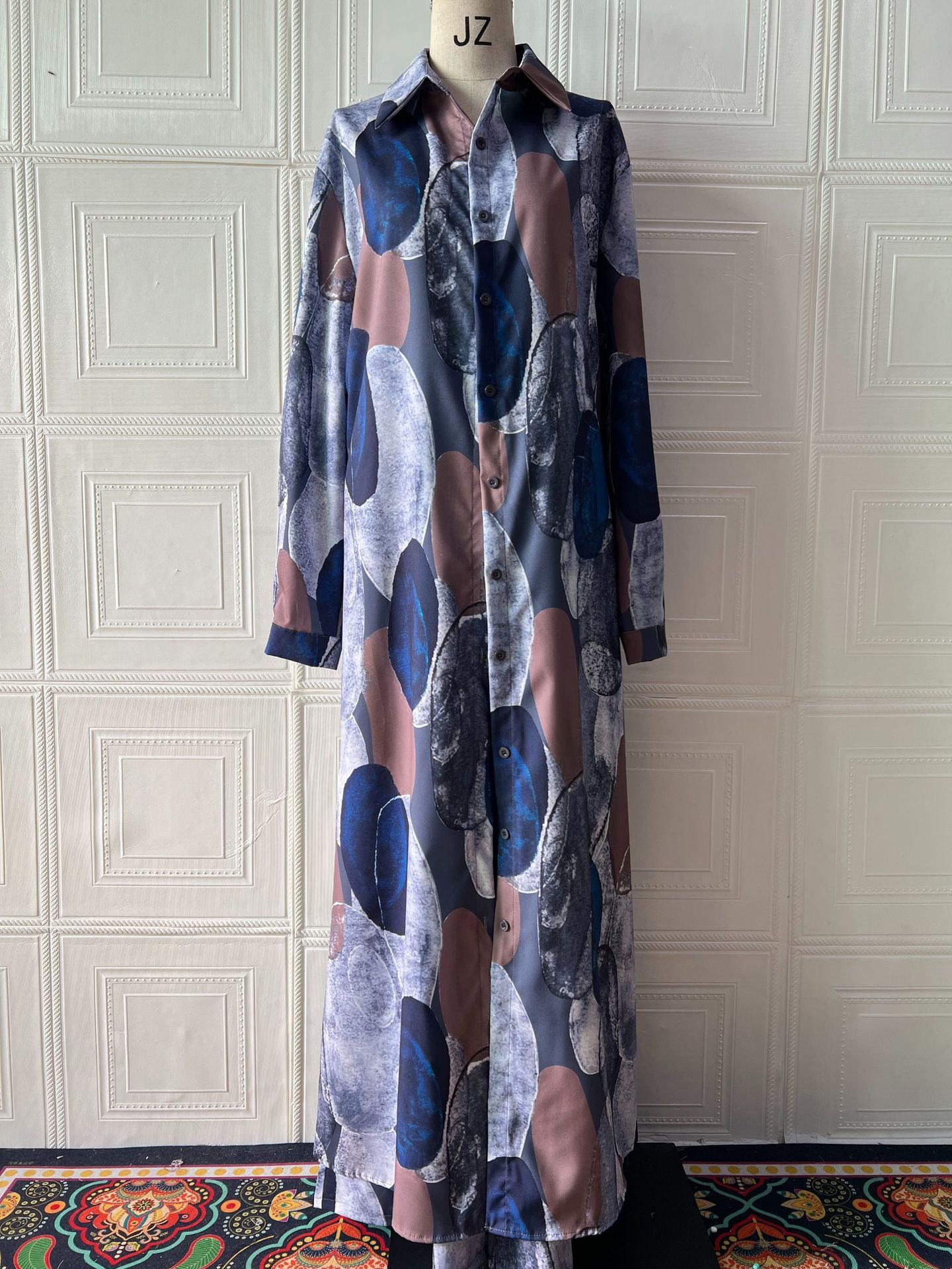 Virágok és növények szövet poliészter nadrág hosszú ujjú, több méretben