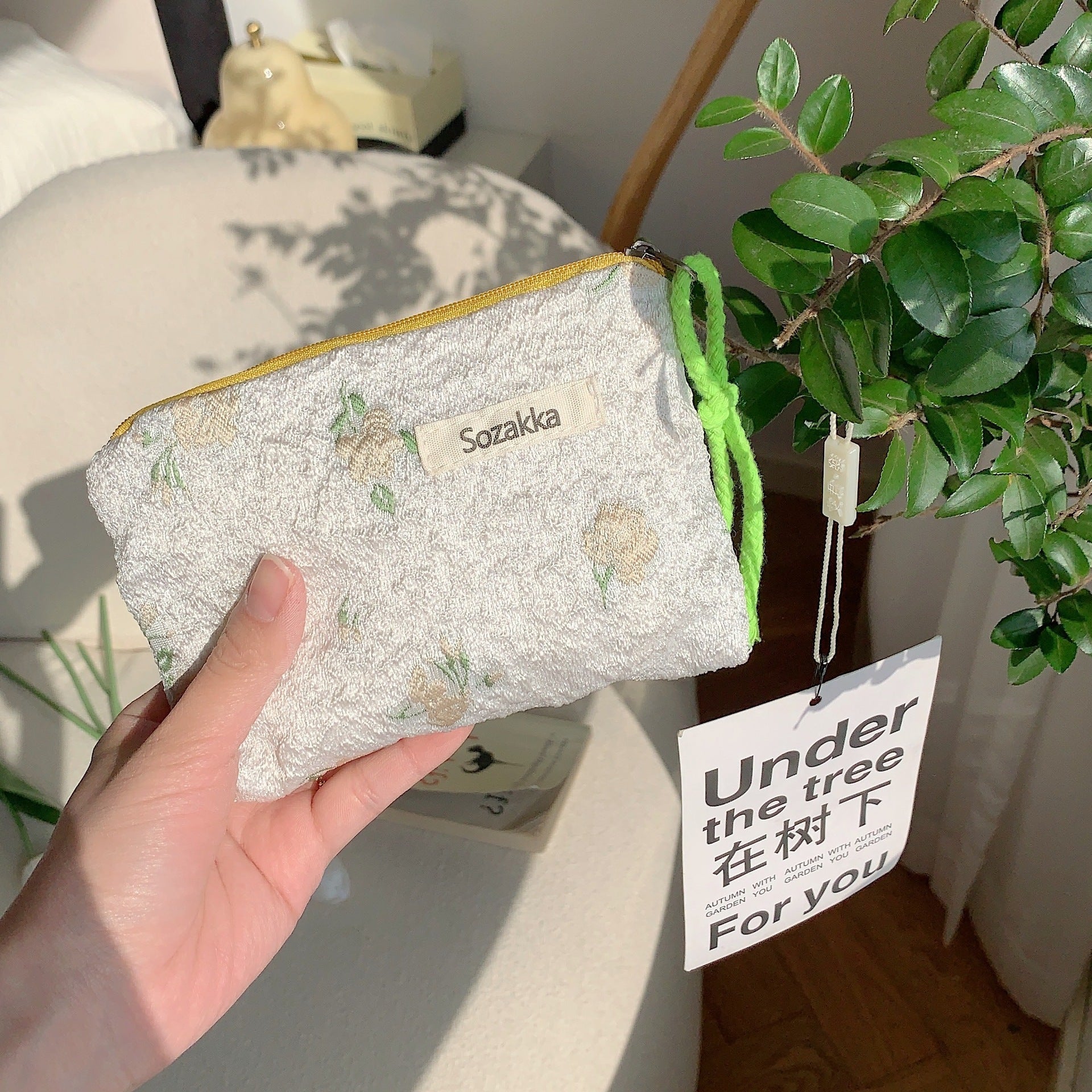 Flowers Lining Cotton Fabric with Pastoral and Grape Purple Patterns for US Tensile Strength - Bubble Big Flower Bag