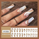 Flowers Love CY298-B7 Fake Nail Patch for European and American Wear Armor - Teleplus fake nail patch wear armor