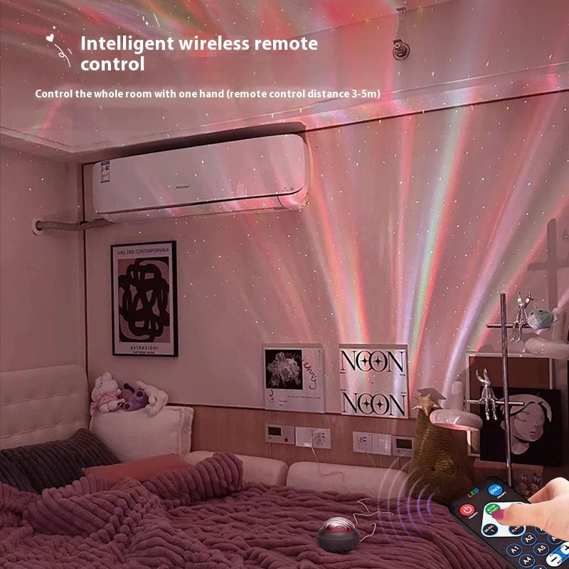 Flying Saucer Starry Night Light with Northern Lights Projection RGB LED - flying saucer starry northern lights